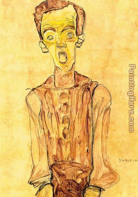 Portrait with an open mouth